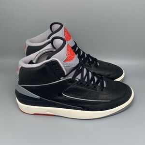 Jordan 2 Retro Black/Cement Basketball Shoes DR8884-001 Men’s Sz 9.5